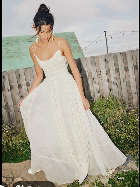 Free People Dresses & Skirts - Free People Ciella Floral Lace Milkmaid Maxi Dress